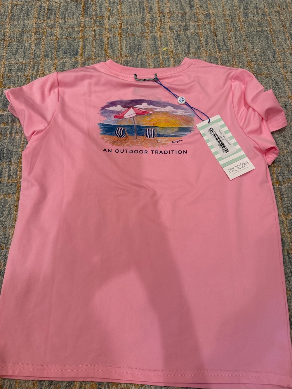 Kids' Pink Beach Graphic Short Sleeve Tee - PROdoh